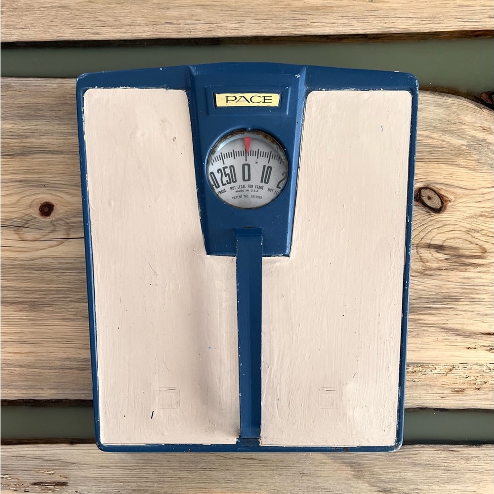 Vintage The Bearly Company Pace Bathroom Scale With Handle 50’s 60’s 70’s